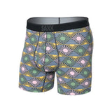 Saxx Quest Quick-Dry Mesh Boxer Brief Rise And Shine-Ebony