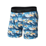 Saxx Quest Quick-Dry Mesh Boxer Brief - Mens Big Mouth Bass-Blue