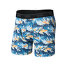 Saxx Quest Quick-Dry Mesh Boxer Brief - Mens Big Mouth Bass-Blue