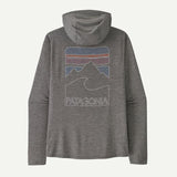 Patagonia Cap Cool Sun Hoody - Peak Visions - Mens Forge Grey - Noble Grey X-Dye
