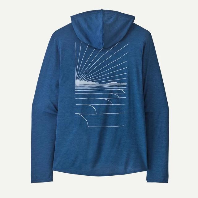Patagonia Cap Cool Daily Graphic Hoody - Mens Waves Rolling: Clement Blue X-Dye / S