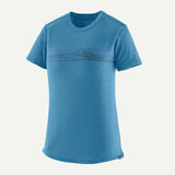 Patagonia Cap Cool Merino Blend Graphic Shirt - Womens trata Stripe: Shore Blue / S