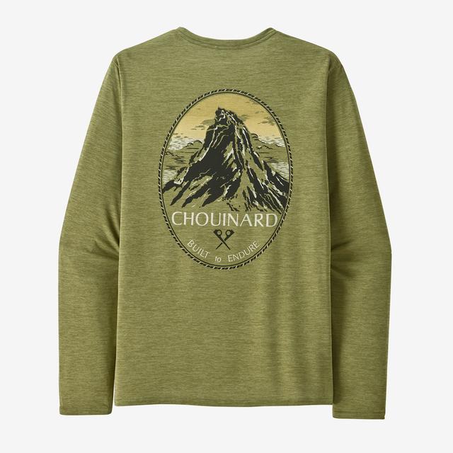 Patagonia L/S Cap Cool Daily Graphic Shirt - Past Season - Mens Chouinard Crest: Buckhorn Green X-Dye / M
