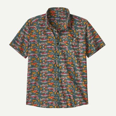 Patagonia Go To Shirt - Mens Salmon Energy: Old Growth Green / M