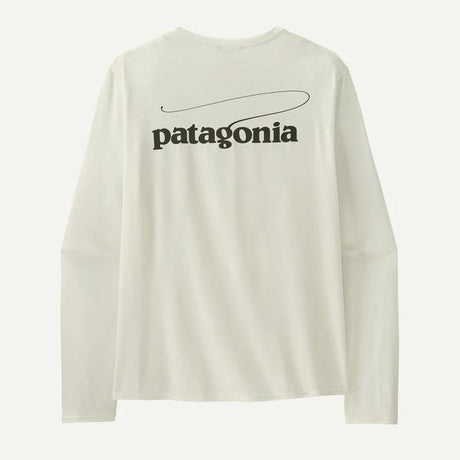 Patagonia Long Sleeve Cap Cool Daily Graphic Shirt - Waters - Mens Casting Logo: White / M