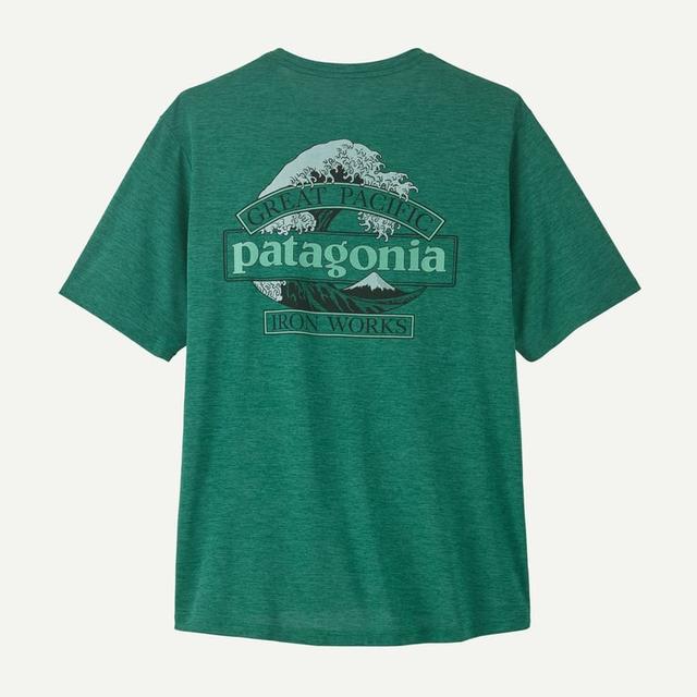 Patagonia Cap Cool Daily Shirt - Great Waves - Mens Gem Green - Light Gem Green X-Dye