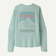 Patagonia Cap Cool Sun Shirt - Peak Visions - Womens Thermal Blue - Thin Ice X-Dye