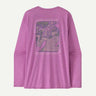 Patagonia Long Sleeve Cap Cool Daily Graphic Shirt - Lands - Womens Made Of: Brisk Purple X-Dye
