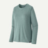 Patagonia Long Sleeve Cap Cool Daily Shirt - Womens Thermal Blue - Light Thermal Blue X-Dye / XXS