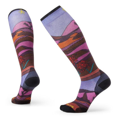 Smartwool Ski Zero Cushion Floral Field Print OTC - Womens Picante