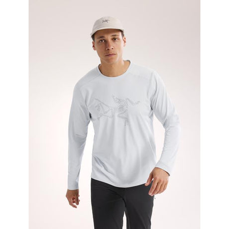 Arcteryx Cormac Logo Long Sleeve - Mens Solitude Heather / Void / M
