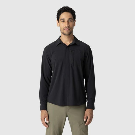 Outdoor Research Astroman Long Sleeve Sun Shirt - Mens Ranger Green Plaid / XL