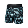 Saxx Droptemp Cooling Mesh Boxer Brief Rip Tide Stripe- Nvy Blue