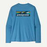 Patagonia Cap Cool Daily Shirt - Boardshort Logo - Mens Shore Blue - Light Shore Blue X-Dye