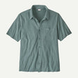 Patagonia Trail Harbor Button Down Knit Shirt - Mens Blue Sage