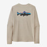 Patagonia L/S Cap Cool Daily Graphic Shirt - Past Season - Mens Fitz Roy Trout: Pumice X-Dye / XL