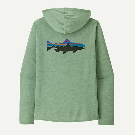 Patagonia Cap Cool Daily Graphic Hoody - Mens Fitz Roy Trout: Ellwood Green X-Dye / L