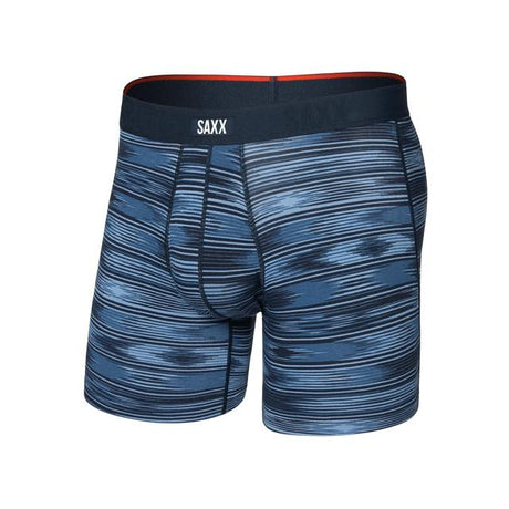 Saxx Vibe Xtra Soft Comfort Boxer Brief Ikat Stripe-Dark Denim