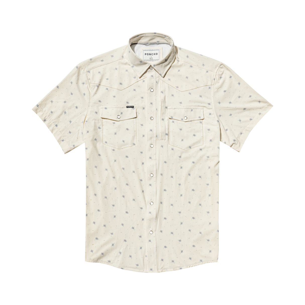 Poncho The Llano - Mens Floral Print On Off-White