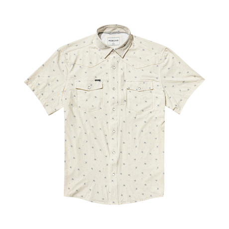 Poncho The Llano - Mens Floral Print On Off-White